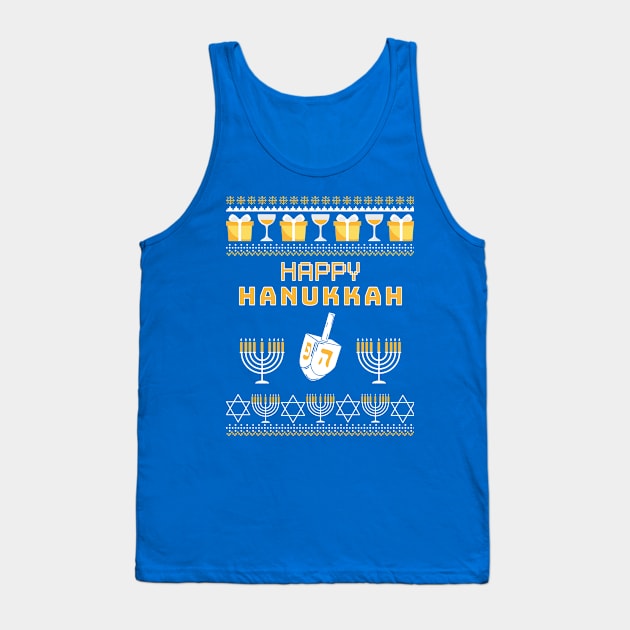 Happy Hanukkah Tank Top by MZeeDesigns